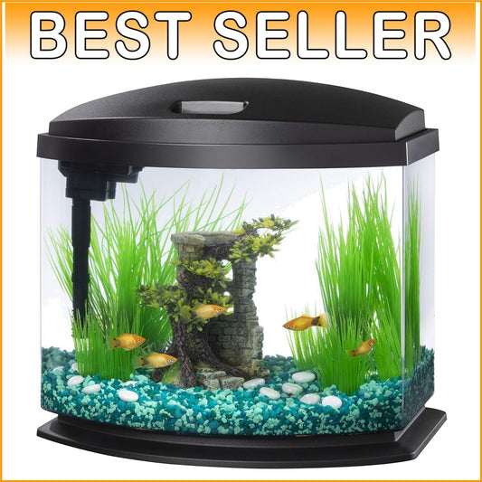 All-Inclusive 5 Gallon MiniBow Aquarium with SmartClean – Perfect for Betta Fish