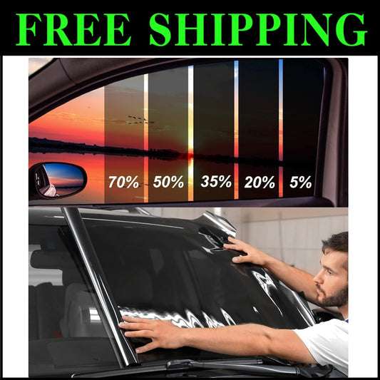 Car Privacy Window Tint Film - UV Block, Heat Resistant, Easy Install 30" x 15'