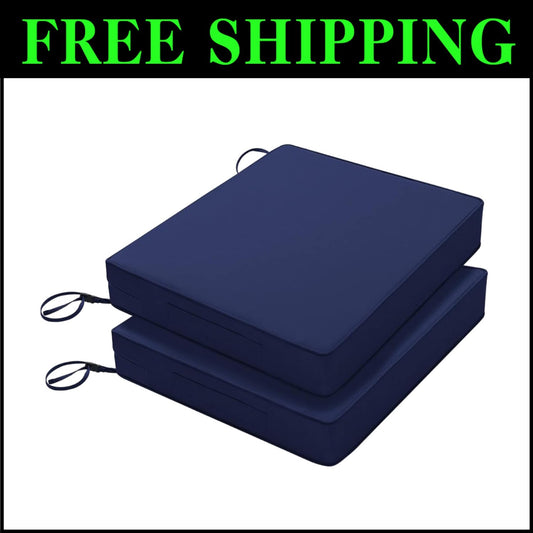 Soft Outdoor Cushions 18.5x16 with Adjustable Straps - Luxurious Patio Comfort