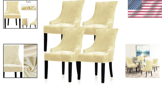 High-Quality Velvet Slipcovers for Wingback Chairs - Stain & Scratch Resistant
