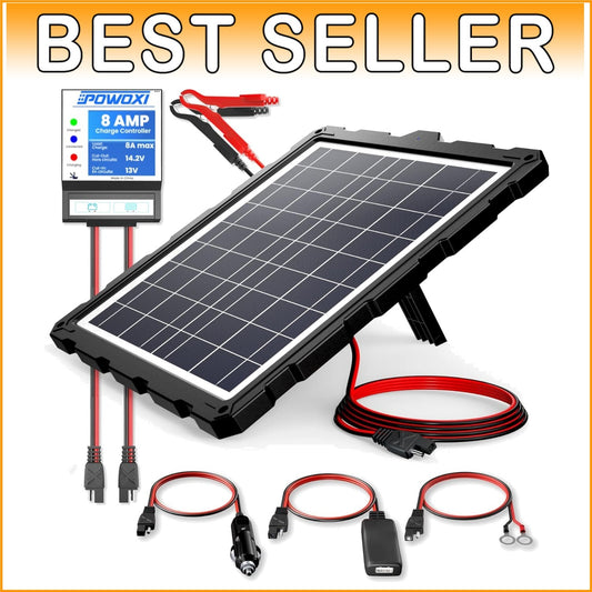 20W Solar Battery Charger with Smart PWM Controller for Year-Round Maintenance