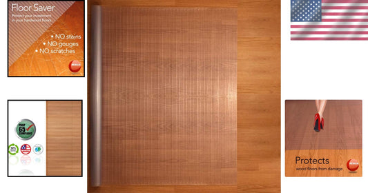 27" x 6' Non-Slip Vinyl Floor Runner - Durable Protector for Hard Surfaces