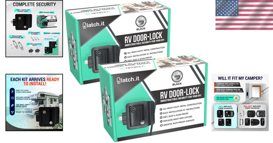 Durable Water-Resistant RV Door Locks - Easy Install with 4 Keys Included