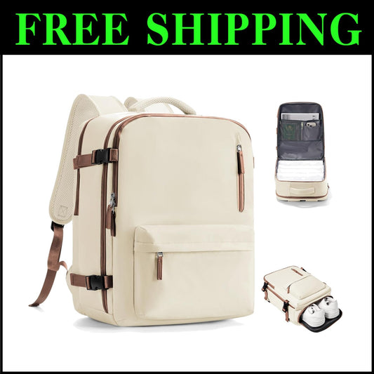 Multi-Functional 40L Backpack for Travel - Laptop Holder & Shoe Compartment