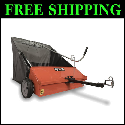 Heavy-Duty 44-Inch Leaf & Grass Sweeper - No Tool Assembly & Compact Storage