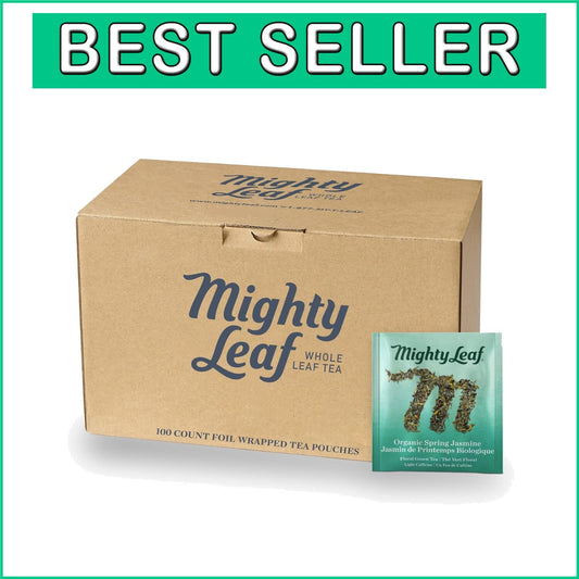 Aromatic Organic Jasmine Green Tea in Silk Bags - 100 Count Pouch Collection