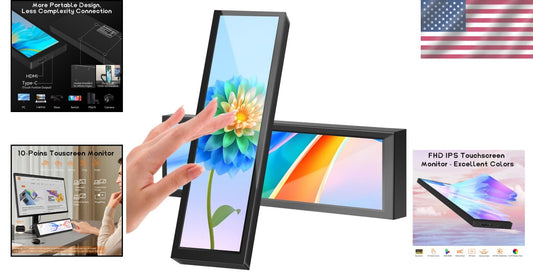 8.8 Inch Touchscreen Monitor - HD IPS Display for Raspberry Pi and PC Monitoring