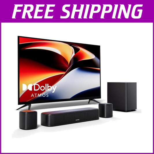 Dolby Atmos 5.1 Surround Sound Bar with Subwoofer & Surround Speakers - Aura ...