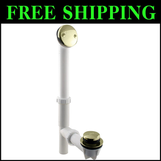 Modern 1-1/2" Bath Waste Drain Kit with Slip Joint Connections and Brass Accent