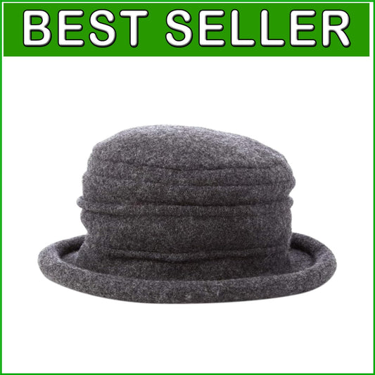 Hand-Washable Women's Stylish Boiled Wool Cloche Hat - Travel Friendly
