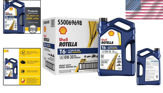 3-Pack Full Synthetic 10W-30 Diesel Engine Oil, Superior Protection & Efficiency