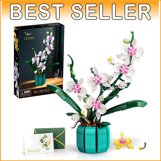 Elegant Artificial Orchid Flower Building Set - Perfect Gift for All Occasions