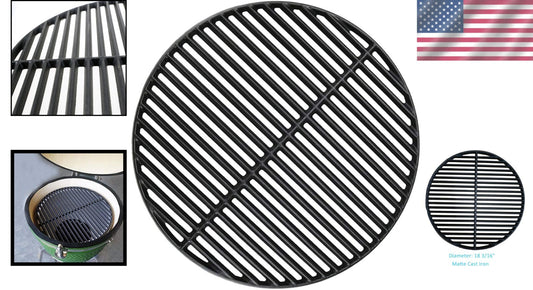 Cast Iron Cooking Grid 18 3/16" - Ideal for Big Green Egg & Char-Griller Grills