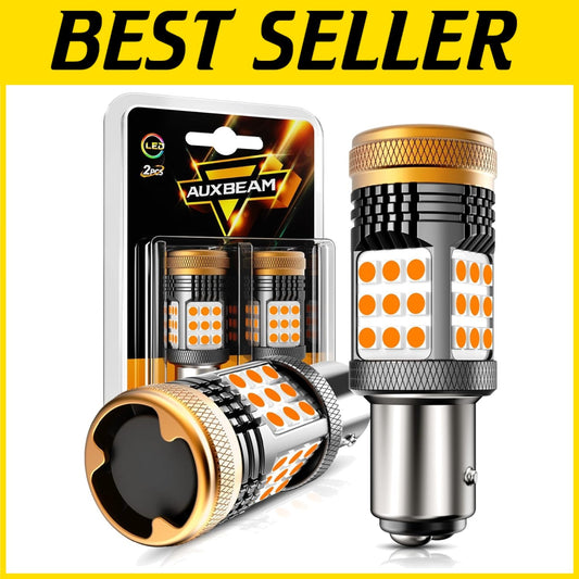 Amber Yellow LED 1157, 600% Brighter Turn Signal with Built-in Resistor System