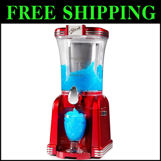 32-Ounce Retro Slushy Maker with Detachable Cup Rest for Effortless Entertaining