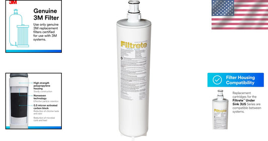 Compact Maximum Water Filtration Replacement Cartridge - Fits System 3US-MAX-S01