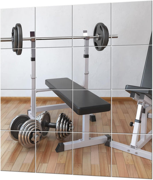 Full Body 16-Pack Frameless Mirrors - Perfect for Home Gyms and Craft Decor
