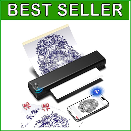 Bluetooth Wireless Tattoo Stencil Printer - Portable & Inkless Printing Machine