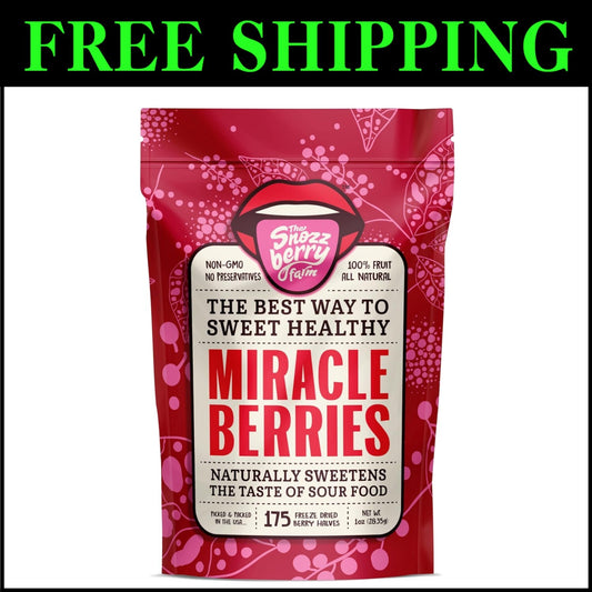 Bulk Miracle Berries: 175 Freeze-Dried Berry Halves for Sweetening Sour Foods
