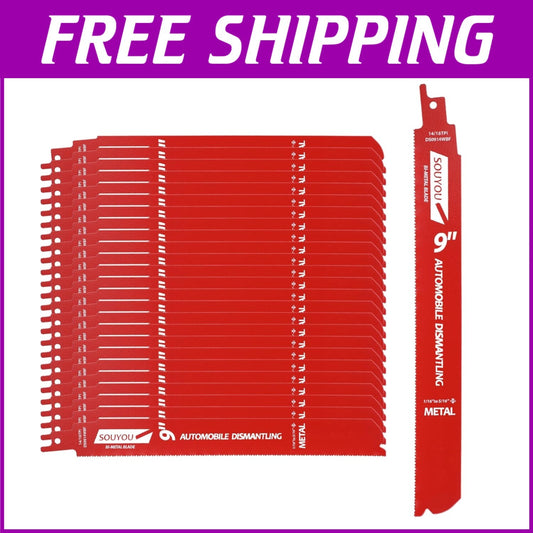 Ultra-Thick Bi-Metal Reciprocating Saw Blades Set - 14/18 TPI, Non-Stick Finish