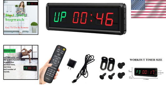 Customizable LED Workout Timer with Remote - Perfect for HIIT & Fitness Training