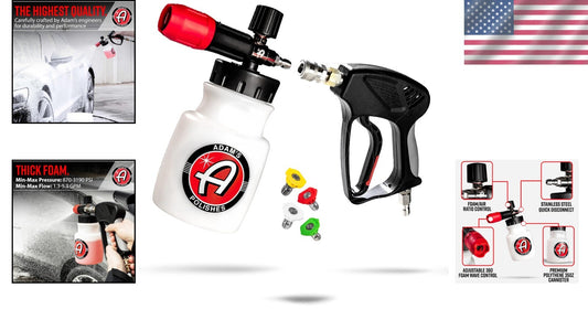 Premium Stainless Steel Snow Foam Sprayer - 4.84 lb Pressure Washer Essential