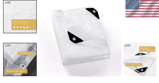 Heavy-Duty Waterproof Tarp 16x20 ft - UV Resistant Garden & Camping Cover