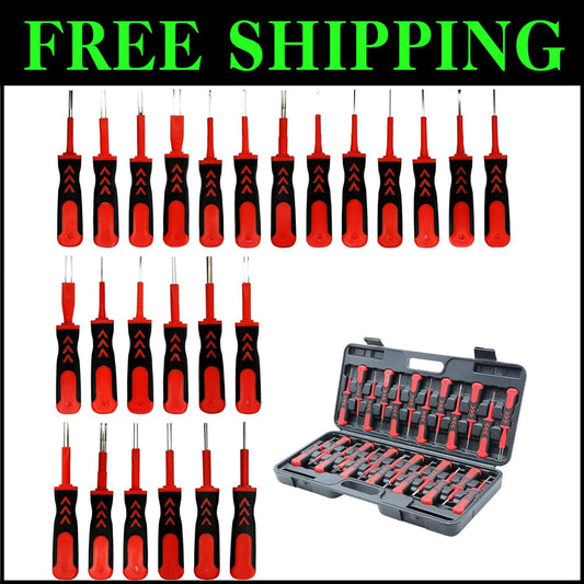 Stainless Steel Terminal Ejector Set with Comfortable Grip - Versatile 25 PCS