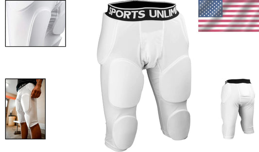 Adult Football Girdle with Cup Pocket - Compression Fit & All-Around Protection
