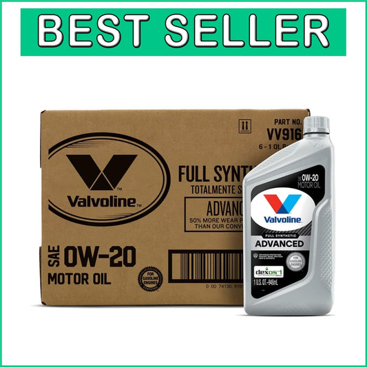 SAE 0W-20 Full Synthetic Motor Oil - Case of 6 Quarts for Superior Engine Care