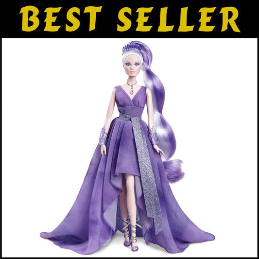 Luxury 13-Inch Doll from Crystal Fantasy Collection: Gift-Ready Amethyst Charm
