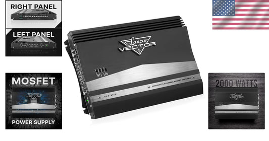 Slim Design 2000 Watt 4 Channel Amplifier - High Power & Versatile Sound Control