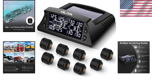 8-Sensor TPMS for RVs - Advanced Tire Pressure Monitoring with 7 Alarm Modes