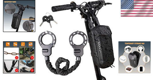 Alloy Electric Scooter Lock with Waterproof Bag – Stylish & Secure Accessories