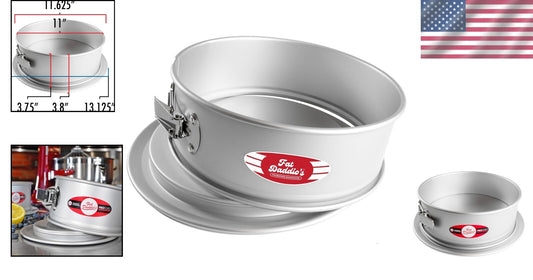 Premium Anodized Aluminum Springform Cake Pan, 11 x 3 Inch for Delicate Desserts