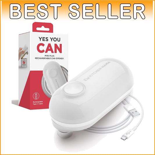 Effortless Mini Electric Can Opener with Auto Shut-Off and Smooth Edge Cutting