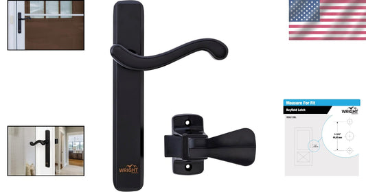 Classic Black Lever Mount Latch for Screen & Storm Doors – Easy to Install