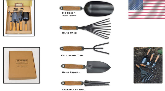 Complete 5-Piece Gardening Tool Kit: Heavy-Duty Steel with Comfort Cork Handles