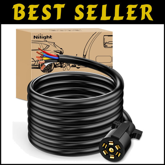 Weatherproof 16FT 7-Pin Trailer Wiring - Durable & Corrosion Resistant