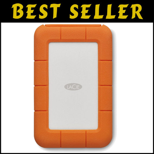 4TB USB-C External Hard Drive - Portable, Shockproof & Weather Resistant Storage