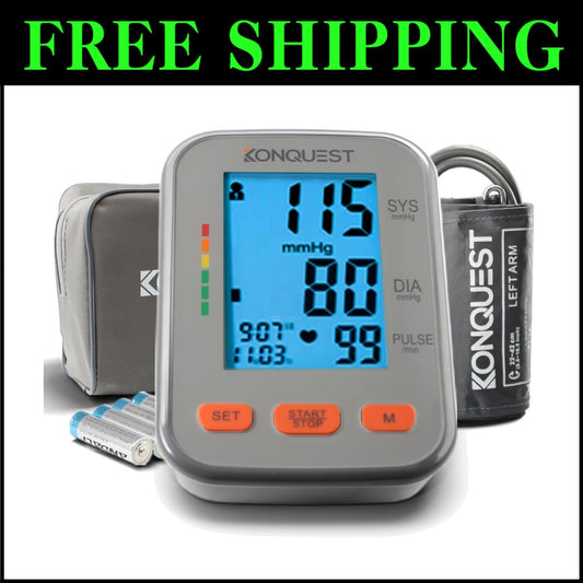 Home Blood Pressure Monitor - Adjustable Cuff & Irregular Heartbeat Alert