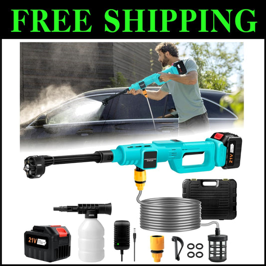 15000mAh Battery Powered Portable Pressure Washer - Efficient Cleaning Made Easy