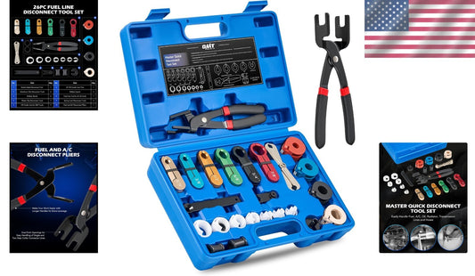 26-Piece Color-Coded Fuel Line Disconnect Tool Set for Easy Vehicle Maintenance