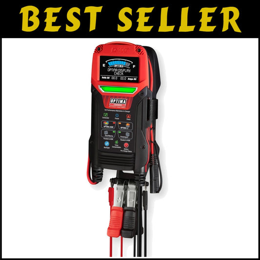 Digital 12V Battery Charger with LED Status & Energy Saver for All Battery Types