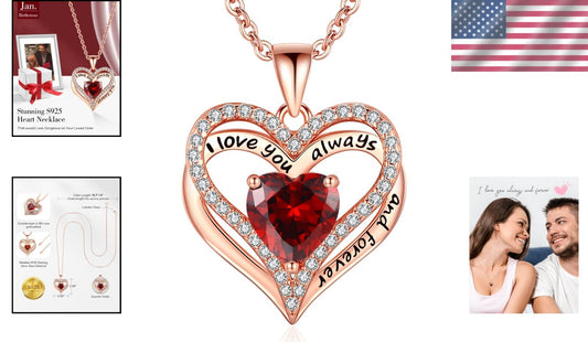 Elegant Rose Gold S925 Sterling Silver Heart Necklace for Women – Gift-Ready