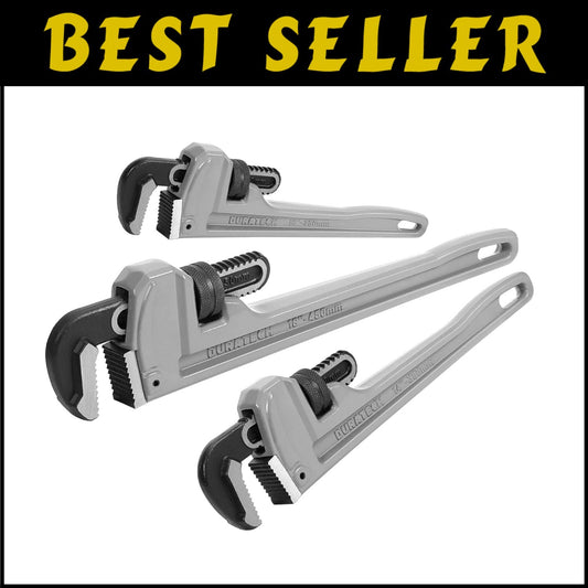 Professional 3-Piece Aluminum Pipe Wrench Set - Durable & Lightweight