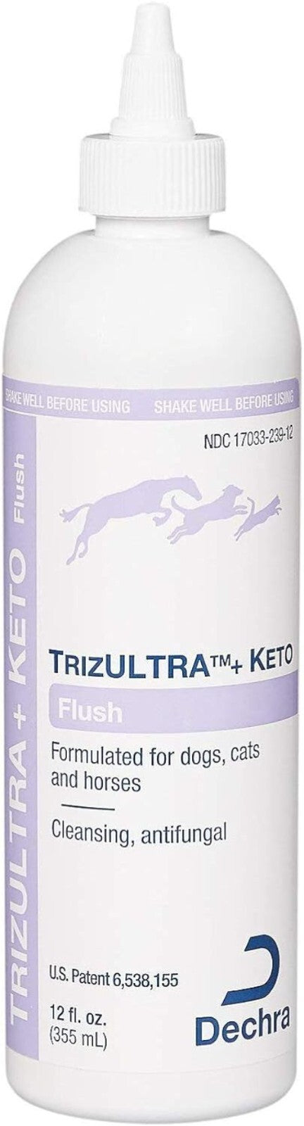 TrizULTRA + Keto Flush 12oz: Everyday Pet Ear & Skin Care Solution for All Pets