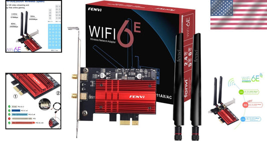 Advanced WiFi 6E AX210 Network Card - Tri-Band 5400Mbps & Powerful Bluetooth 5.3