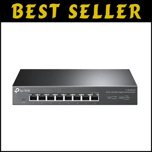 2.5G Bandwidth 8-Port Network Switch - Silent Setup for High-Speed Networking