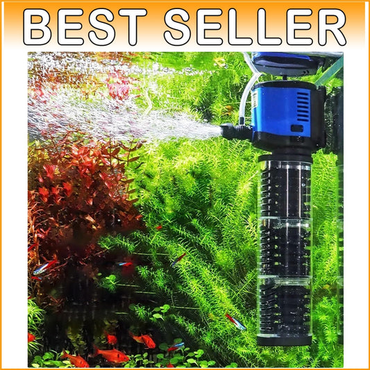 400 GPH Powerful Fish Tank Filter - Crystal Clear Water for 75-200 Gallons